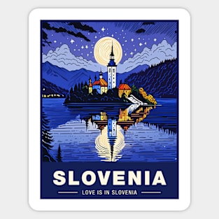 Love is in Slovenia Sticker